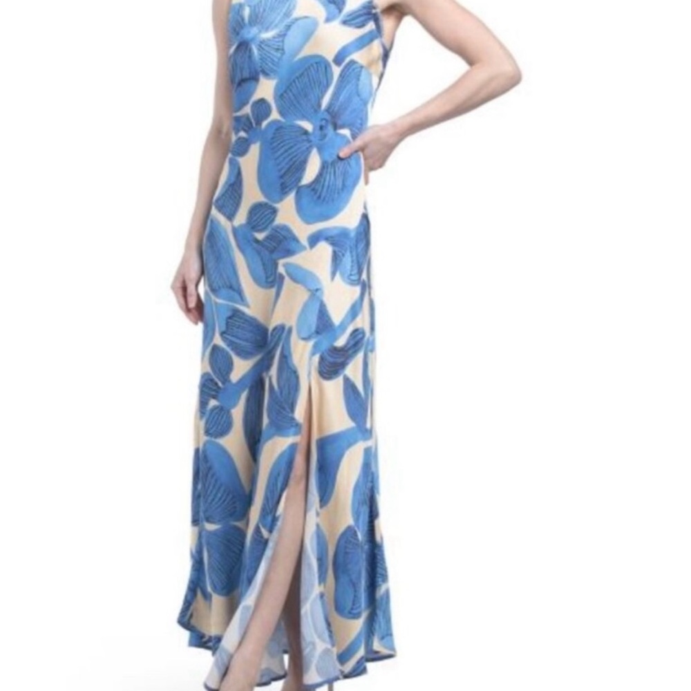 Corey Lynn Calter Satin Floral Dress - Picture 1 of 6